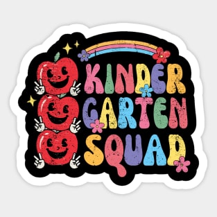 Team Kindergarten Squad Tee Teacher Back To School Kids Sticker